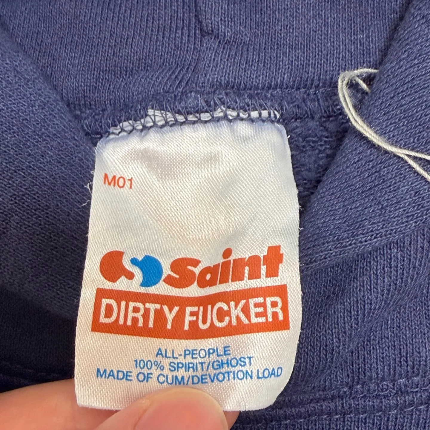 SAINT Mxxxxxx HOODIE/SAINT/NVY Reflective Angel Hoodie Blue S-XL Original open mold Loose cut Comfortable fit Top printing technology 3M reflective paste Best reflective effect in the industry Correct version Original consistent main mark/wash mark/cherub anti-counterfeiting